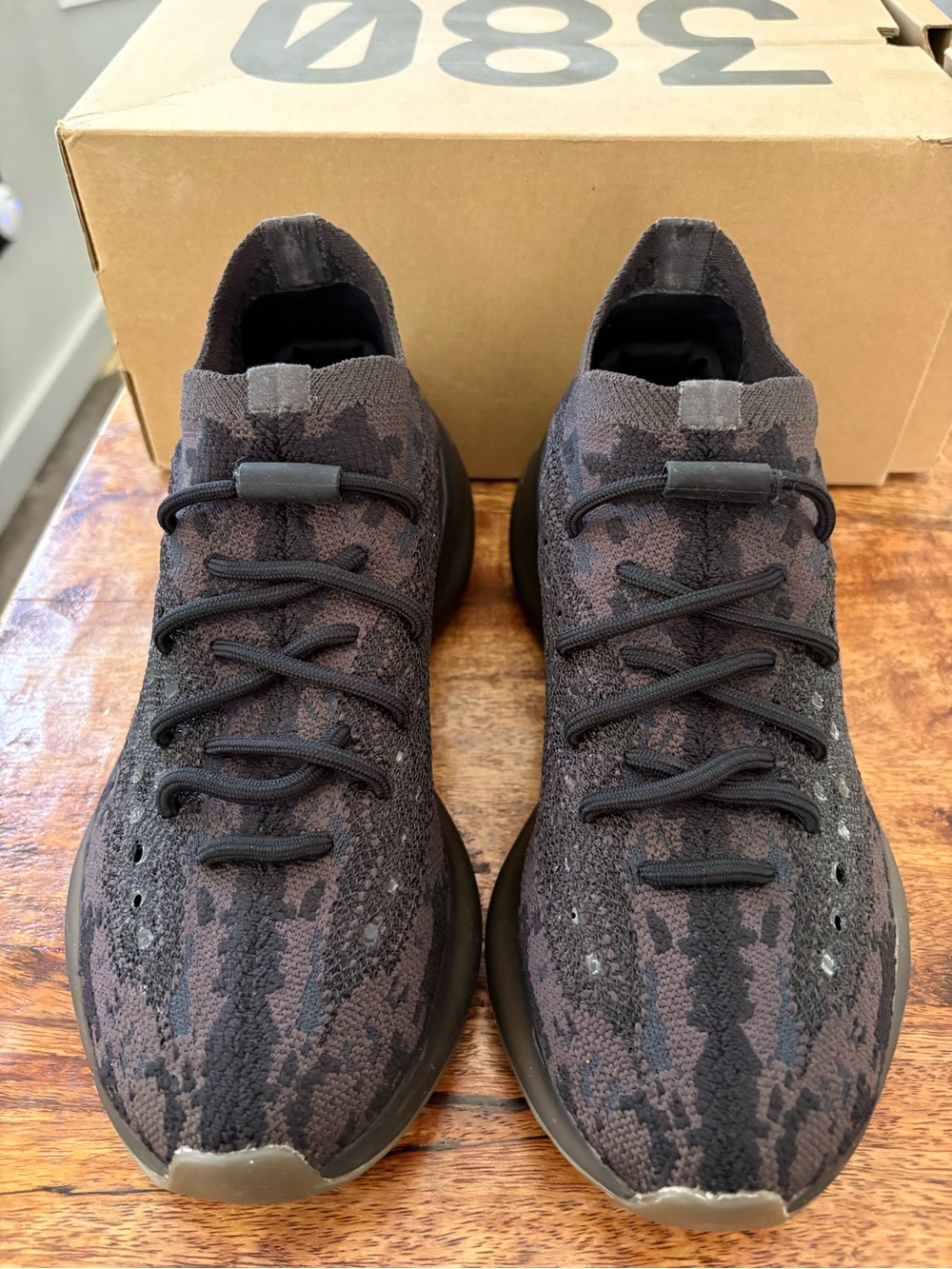 adidas Black Yeezy Boost 380 Knit Sneaker - Picture 2 of 4